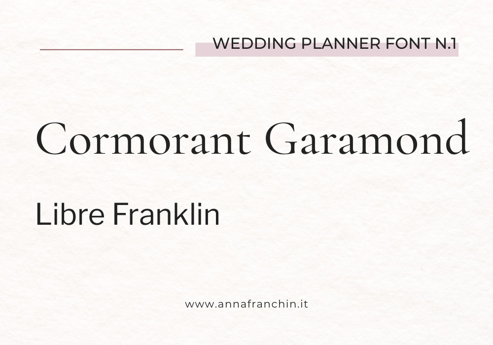 Font sito web wedding planner
