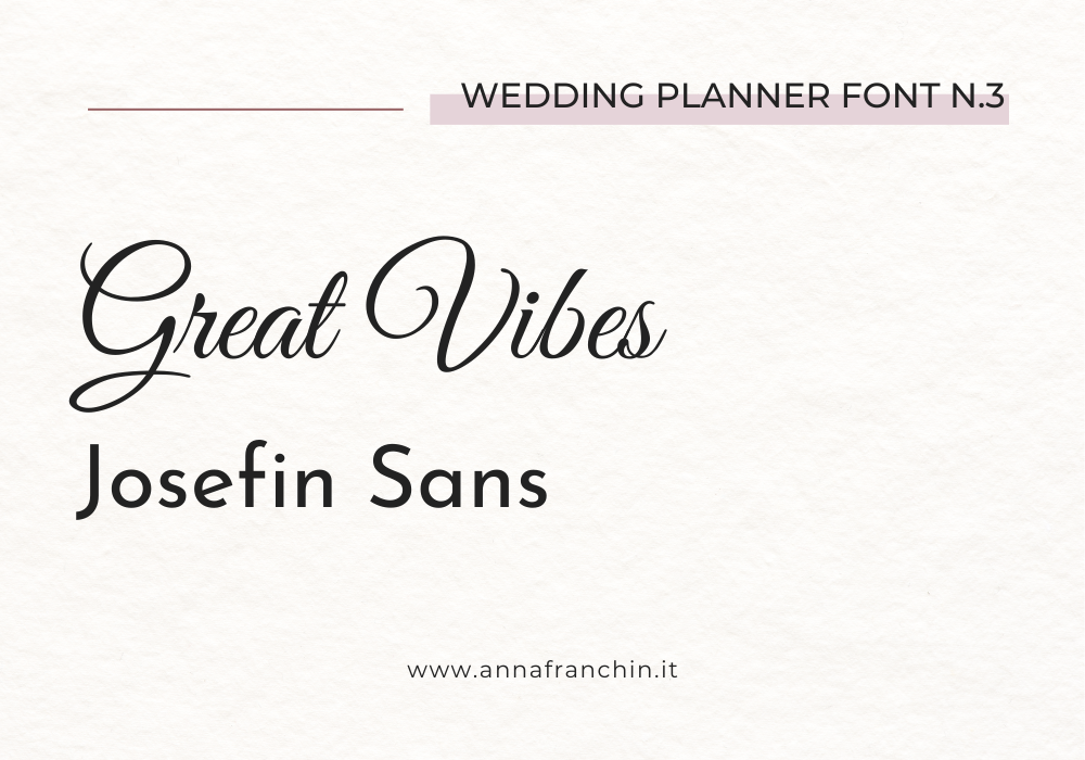 Font sito web wedding planner