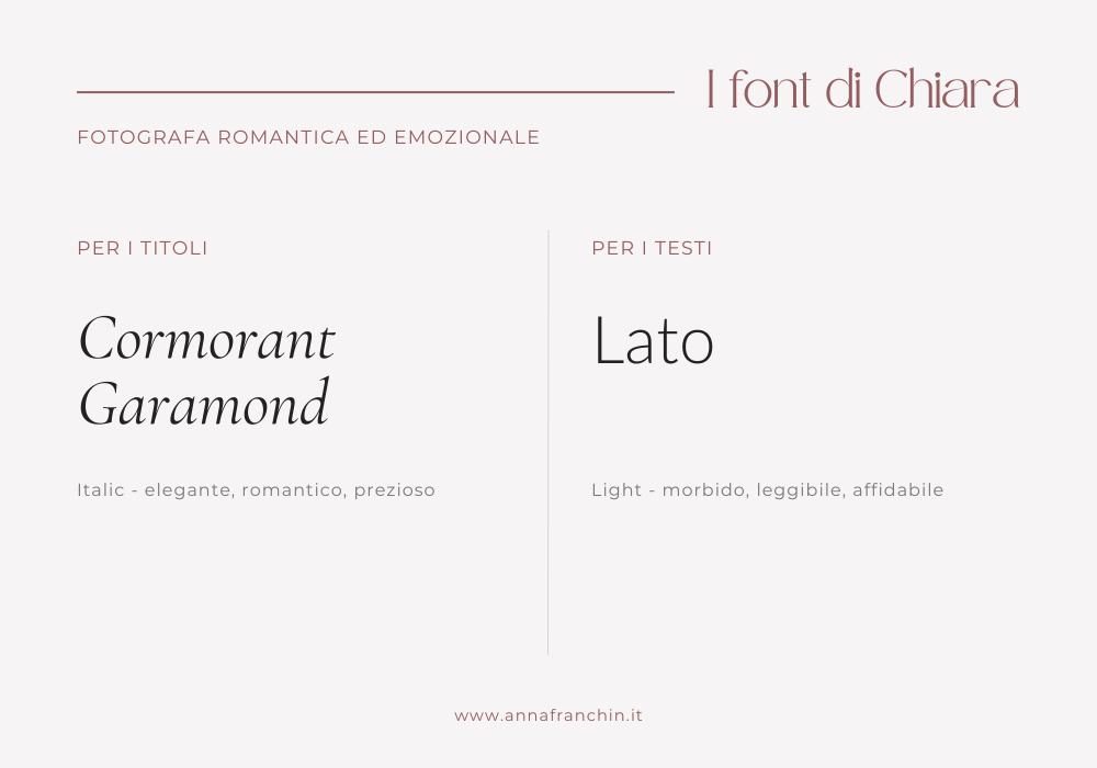 Font sito web fotografa