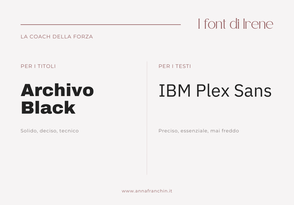 Font sito web coach sportiva