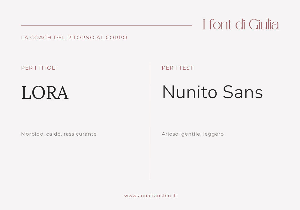 Font sito web coach sportiva